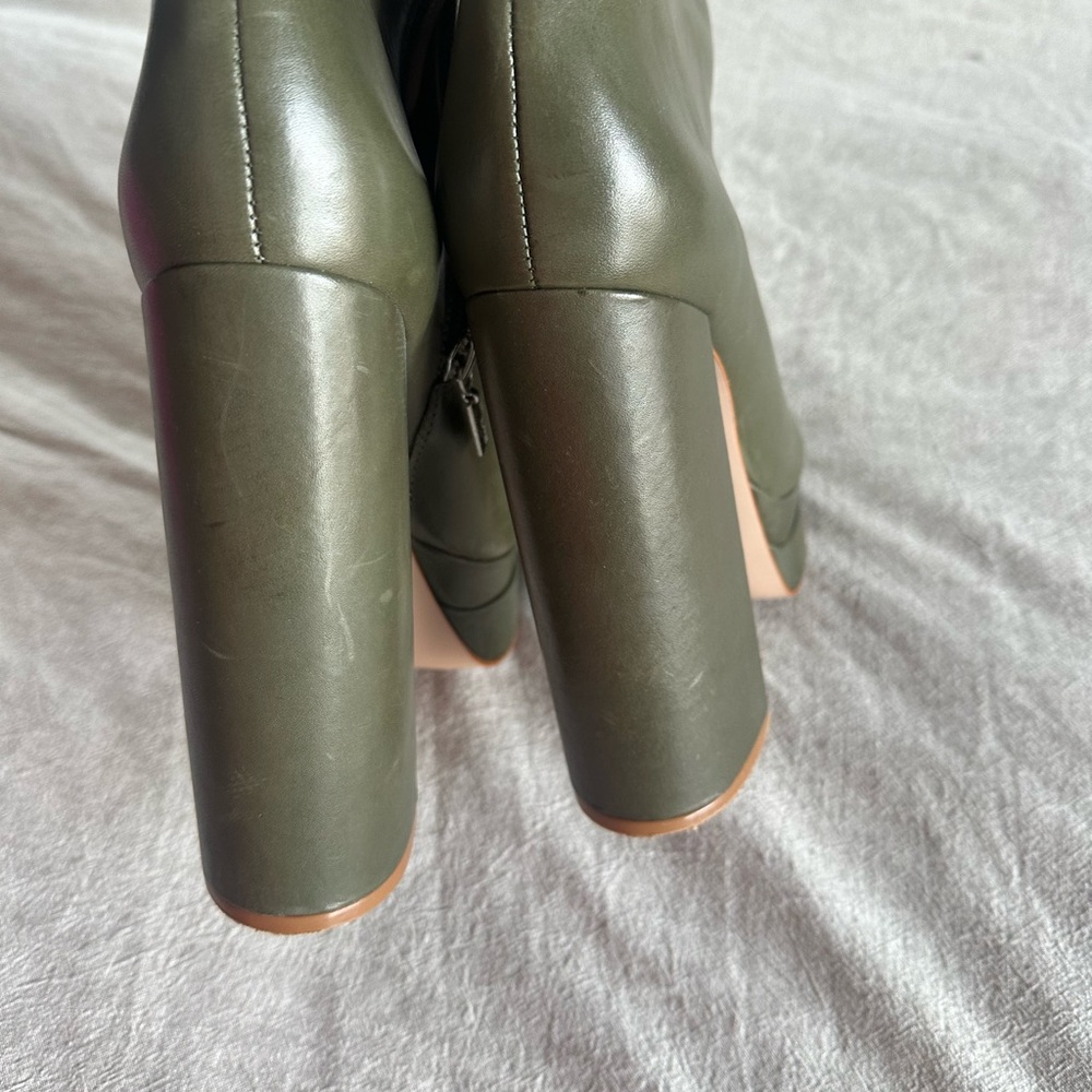 SCHUTZ Olive Green Heeled Boots - Picture 5 of 8